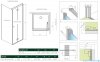 Radaway Nes 8 Black KDJ B kabina 80x75 prawa czarny mat/szkło przejrzyste 10075080-54-01R/10089075-01-01